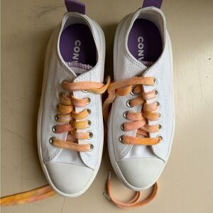 Converse kids White Purple Platform Sneakers 
WHITE/PIXEL